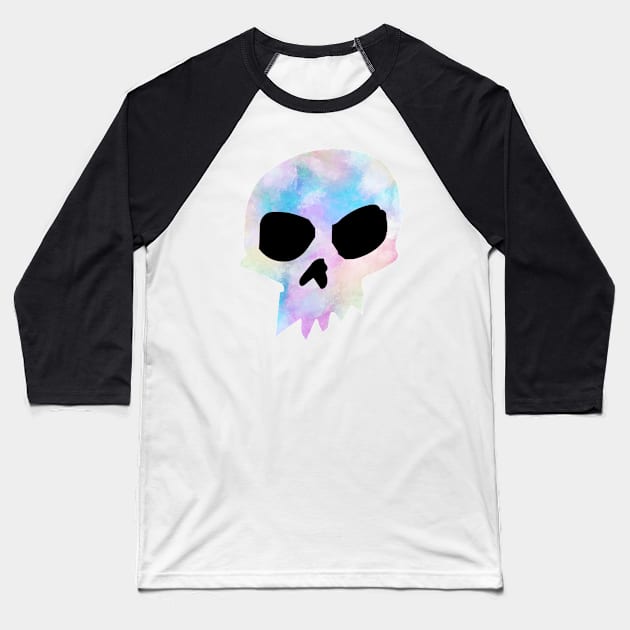 Cid Skull Watercolor Baseball T-Shirt by FandomTrading